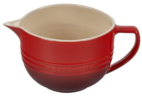 Le Creuset Stoneware Signature Batter Bowl, 3.25qt., Cerise