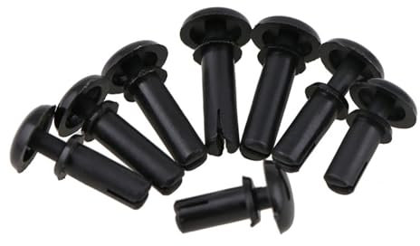 Kunststoffnieten, 50 Stück R20 R26 R30 R35 R40 Nylon-Kunststoff R-Typ Expansionsnietmutter Schnalle Clip PC-Platinen-Nietverschluss (Farbe: Schwarz, Größe: R4100 (50 Stück)) ( Color : Noir , Size : R3