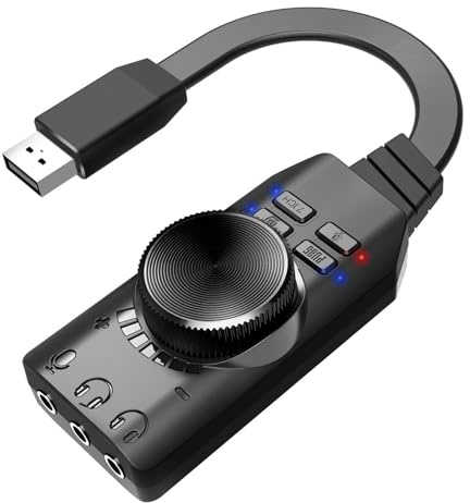 Adaptateur de son USB, contrôle du volume, adaptateur de casque USB
