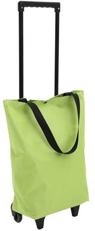CLISPEED Folding Shopping Cart with Wheels for Women Lightweight Rolling Tote Bag with Expandable Handle for Grocery Shopping Laundry and More Stylish