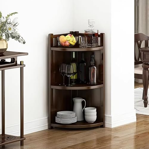 MTSYXYM Eckschrank,Holzschrank Aufbewahrungsschrank,Ecke Lagerung Schrank,Offenes Eck-BüCherregal Aus Holz,Mehrschichtiges Speicherdesign,für Wohnzimmer, Zuhause, BüRo, KüChe.
