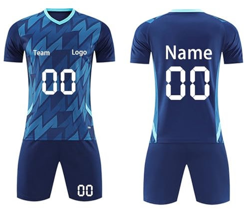 Generic Blitzangebote Fußball Trikot Sport Personalisiert Fußball Em 2024 Stretch Schienbeinschoner Kinder Fussball Fußballtrikot Für Junge Torwarttrikot Herren(1-Dark Blue,11 Jahre)