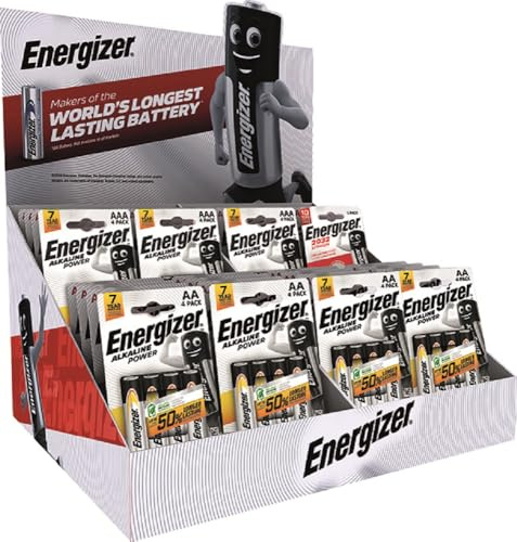 Expo Pile stylo/mini/cr2032 de comptoir composé de : 24 blisters alk Power 24 blisters ministilo alk Power 20 Blister cr2032 Lithium 68 Blister