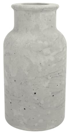 Handworkz | Vazo - mini Vase rund aus Beton | wasserdicht | für frische Blumen oder Trockenblumen nutzbar | auch als Kerzenständer für Stabkerzen geeignet | Made in Germany (Grau)