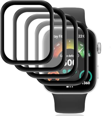 Gelaasso 4 Piezas Protector de Pantalla para Huawei Watch Fit 3, Huawei Watch Fit 3 Protector de Pantalla Premium Cobertura Film Láminas, Anti-arañazo Protectora para Huawei Watch Fit 3
