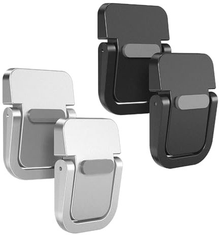 TRKETK 4 Pezzi Supporto per Computer Portatile, Mini Supporto per Laptop Invisibile Piedini per Laptop Portatili con Silicone Antiscivolo per la Tastiera del Computer da Scrivania (Nero+ Argento)