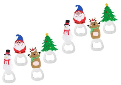 Alipis 2 Set Cavatappi Di Natale Apribottiglie Natalizio Natale Stuffers Tema Della Birra Apribottiglie Di Natale Alla Rinfusa Bomboniere Natalizie Acciaio Inossidabile 4 Pezzi * 2
