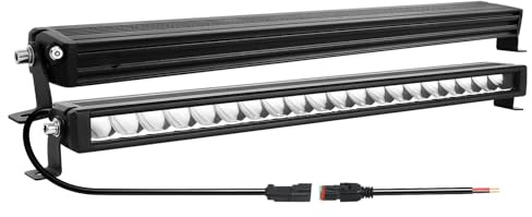 Willpower Barra LED Fuoristrada 58cm 60W 12V 24V Luci per Auto Barca 4x4 | Fendinebbia Luci di Lavoro 23 6,000LM, 6000K Bianco, Impermeabile IP67, per Trattore Camion Quad Offroad