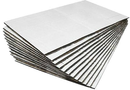 Lot de 12 tapis isolants auto-adhésifs pour voiture, ils peuvent être utilisés pour l'isolation phonique, l'isolation thermique à l'intérieur et à l'extérieur de la voiture
