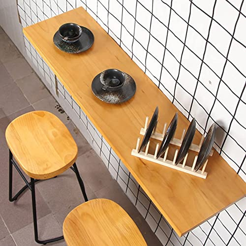 erkebspm Wandmontierter Klapptisch für die Küche, Drop-Leaf-Tische für kleine Räume – Esstisch |Klappbarer Wandtisch |Hängetisch Balkon, schwebender Laptop-Computertisch, zum Essen, Stud (L100×B3