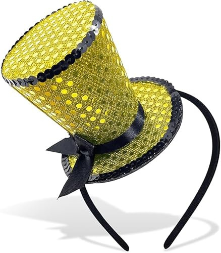 Mini topp hatt pannband, paljetter tebjudning huvudbonad fascinator för kvinnor Lady Gril 1920-talet Gatsby fest kostym tillbehör