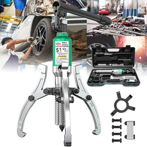 RLCJBMSUG Estrattore per Cuscinetti Idraulici con separatore Integrato, utensile per Estrazione idraulica per Ingranaggi Ruota da 5T/10T/20 tonnellate (10T)