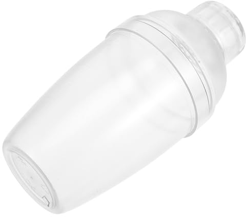 Hemobllo Shaker Cocktail Trasparente con Scala Integrata Bottiglia Mixer Plastica Robusta Facile da Pulire Dosatore Versatile per Cocktail Proteine e Caffè Freddo