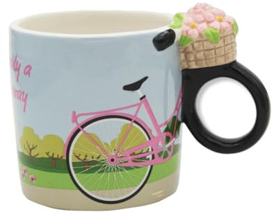 Winkee - City Bike - Taza de café - Elegante taza de café con mango de bicicleta I Taza de té para bicicleta I Accesorio perfecto para bicicleta