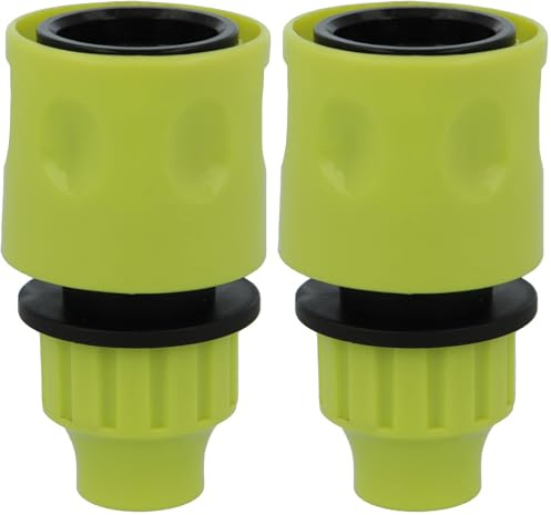 Amig - Raccordo Rapido | Ideale per Tubi Elicoidali o a Spirale | 3/8 | Sistema di Ancoraggio Rapido Clic | Plastica ABS | Verde Pistacchio (Confezione da 2)