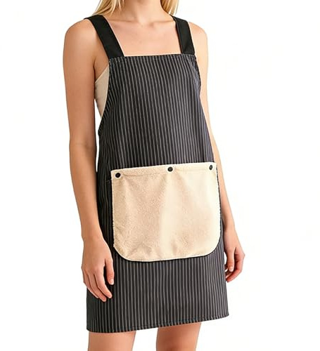 de Cuisine | Toilette de Pâtisserie Imperméable avec Serviette Amovible - Tablier Pour Femmes - Pour Pâtisserie, Chef, Fille, Art, Café, Jardinage, Maison, Intérieur, Extérieur, Barbecue, Grillade