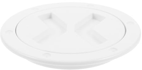 STOBAZA Coperchio del Portello di Ispezione Tondo 13,7 CM in ABS Bianco Sigillatura Ermetica e Installazione Facile per Yacht e Imbarcazioni Marine
