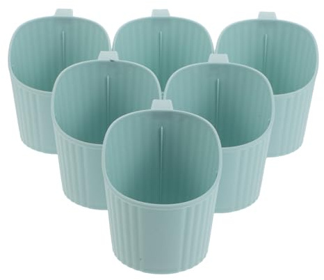 WATIIFUFU Portabicchieri Antiscottatura in Plastica Azzurro Chiaro, Set da 6 Pezzi per Tazze da 0-300 Ml, Manicotti Isolanti Riutilizzabili per Bevande Calde, per Bar,