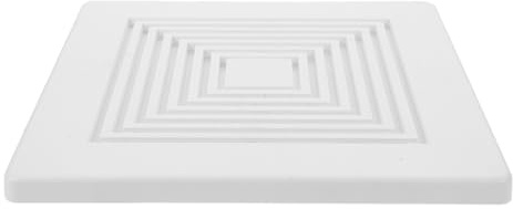 Genérico Cubierta de Ventilación Cuadrada Blanca con Resorte para Extractor de Baño 28x28 Cm, Rejilla Antivibración para Ventilador de Techo o Pared, Repuesto para Ventilación y Escape