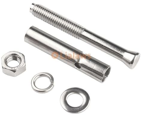 pluggar 10 mm expansionsskruvar i rostfritt stål, färgad zinkbas, inbyggt betongankare, bult, krokbult (304 rostfritt stål, 100 mm_M8(2 st))
