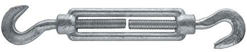 M6 M8 M10 M12 M14 M20 Heavy Duty Galvanised Turnbuckle Screw Straining Tensioner Hook-Hook (1, M16 x 170mm)