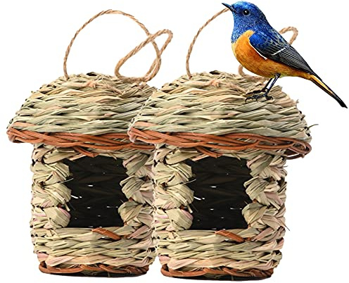 Nistkasten Vögel,Starenkasten Vogelhaus Nistkasten Für Meisen, Nistkasten Wellensittich Bausatz,Wellensittich - Nistkasten,Bausatz Vogelhaus Für Balkon,Nistkästen Futterhaus Für Vögel Spatzen(2PCS)