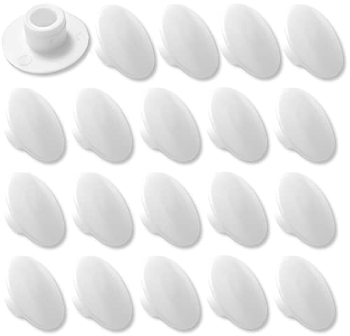 cyclingcolors 20x Abdeckkappen für Schrauben 3.6x12x2.5mm schraubenkappen Kunststoff möbel Abdeckung PZ, Weiß