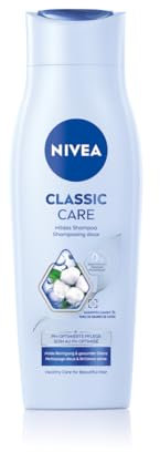 NIVEA Classic Care Shampoo, pflegendes Haarshampoo mit Baumwollsamen-Öl und pH-optimierter Pflege, mild reinigendes Pflegeshampoo für gesunde Haarpflege (250 ml)