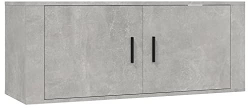 vidaXL TV Wandschrank Hängeschrank Fernsehschrank Lowboard Fernsehtisch TV Möbel Schrank HiFi-Schrank Hängend Wohnzimmer Betongrau 100x34,5x40cm