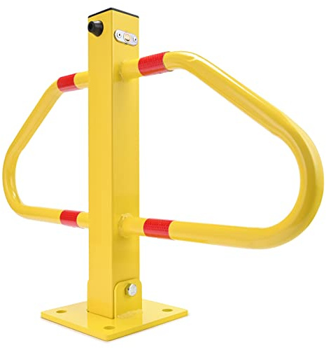 Verda Parkplatzsperre Parkplatzbügel 48 cm Abschließbarer Sperrbügel Parkplatzblockierer Parkschutz Stahl für privaten Stellplatz, Garage & Firmenparkplatz SN1824