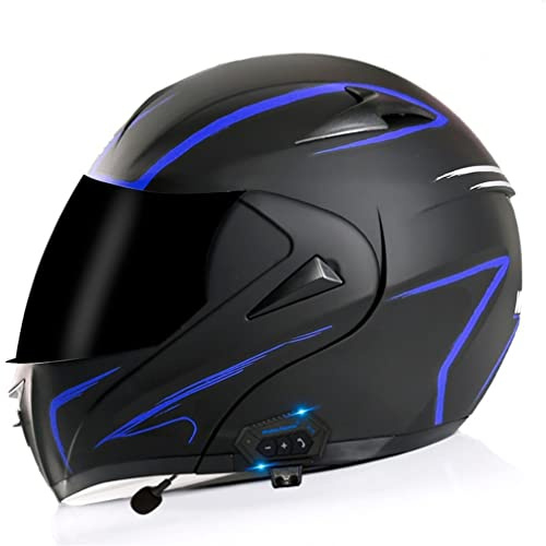 Motesen Modulare Helme für Erwachsene Touring Scooter Motorrad für Damen und Herren Standard Motorrad Touring Motorrad ABS mit Bluetooth Geeignet für Frühling, Herbst und Winter Vollvisierhelme