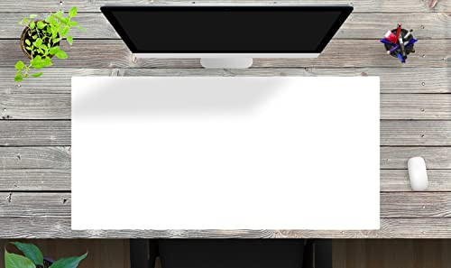Schreibtischunterlage für Kinder und Erwachsene – Schreibtischunterlage Weiß – 100 x 50 cm – aus Premium Vinyl – Made in Germany