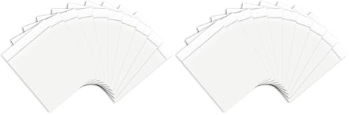 Landre Notizblock A7, blanko, ohne Deckblatt, 50 Blatt, 10 Stück (Packung mit 2)