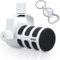 Rode Podmic WH Microfono professionale podcast bianco + apribottiglie Keepdrum