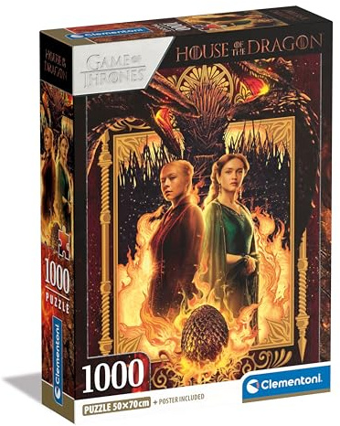 Clementoni House of The Dragon Puzzle - Puzzle 1000 Teile Erwachsene - Puzzle Erwachsene in 70 x 50 cm - Game of Thrones Puzzle von Clementoni 39903
