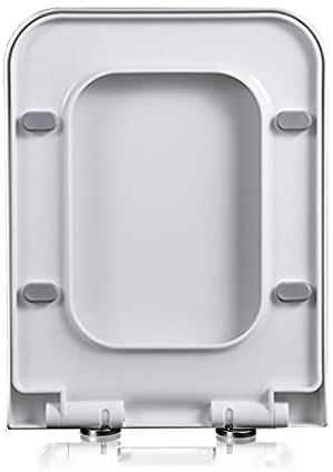 Giural Quadratischer Klobrille Mit Absenkautomatik, Toilettendeckel Mit Absenkautomatik & WC-Sitz, WC-Sitz, Abnehmbarer WC Deckel, WC Sitz Eckig,36 * 47cm