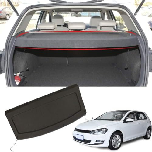 XIAOYUN Auto Kofferraumabdeckung Ausziehbar Rollo für VW GTI Golf 6 Hintere Kofferraum Hutablage, Schattenschutz PrivatsphäRe Vorhang