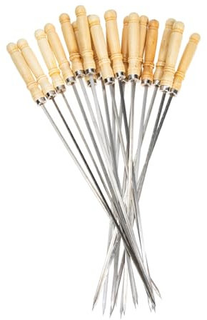 FUNOMOCYA 18stücke Edelstahl Spieße Für Kebabs Und Grillen Mehrzweck Spieße Sticks Zum Grillen Von Meeresfrüchten Fleisch Gemüse Und Vorspeisen Für Campingausflüge Und Partys