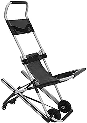 Elektrischer Treppensteiger Rollstuhl mit Sicherheitsgurt - Tragbarer Powerstuhl Leichter Reisewagen, Treppenstuhl, 4 Räder E, faltbar und einfach zu bedienen