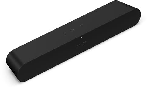Sonos Ray Essential Soundbar for TV, Music and Video Games - Black (Renewed)