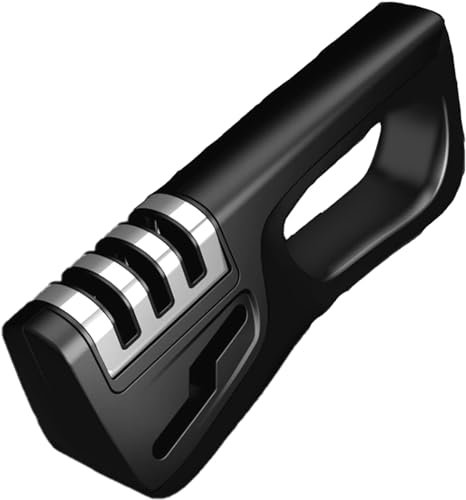 affilacoltelli, affilacoltelli, affilacoltelli Manuale Professionale per affilare coltelli da Cucina e Forbici, per Chef e casa, 19X7X4Cm (Colore: Nero)