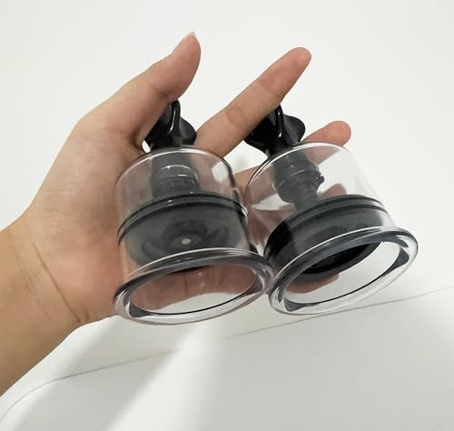 Nipple Suction Cupping Toy 2pcs Set Twist Up Manual Vacuum Papilla Nipple Correction Cup for Flat and Inverted Nipples (1.69 Inch)