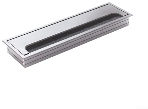 Cable Organize Hole Cover Outlet Square Desk Cable Hole Cover Desktop Wire Box, Sleek Square Grommet For Cables Design To Maintain Aesthetic Appeal In Any Setting(Silver)