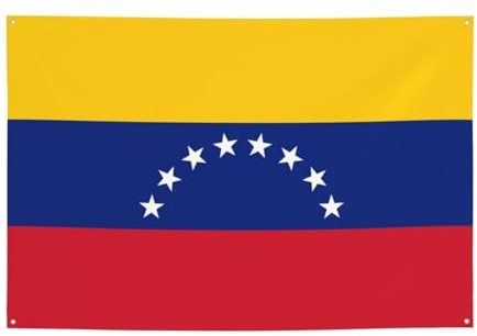 Bandera de Venezuela para fiesta de 47 x 71 pulgadas, adecuada para Halloween, Navidad, fiestas, reuniones y otras pancartas de vacaciones
