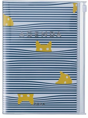 MARK'S 2025/26 Taschenkalender, A6 Cats, Navy: Von September 2025 bis Dezember 2026
