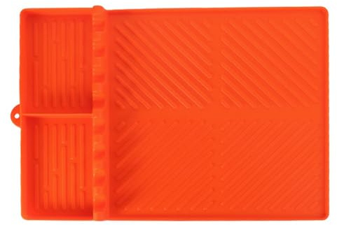 Sghtil Alfombrilla para parrilla al aire libre – Alfombrillas lavables de silicona resistente al calor – Accesorios para parrilla y almohadilla para hornear para picnic, camping, cocina