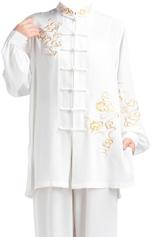 Leeonway Marciales Kung Fu Camisetas Tang,Uniformes para Tai-Chi,Tradicional Tai-Chi Uniformes,Ligero Y Transpirable,Se Puede Usar En Interiores O Exteriores