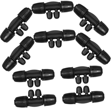 VICASKY 10pièces Raccord à Barbes Voies pour Irrigation Goutte à Goutte Connecteur de Tuyau Pouce vers Pouce pour Système Arrosage Automatique de Jardin