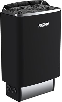 Harvia Top Steel M90 9 kW Saunaofen finnisch mit integrierte Steuerung Schwarz