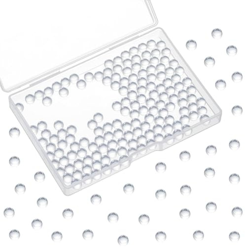 NBEADS 500 Stück Klare No Hole Glasperlen, 6mm Ungebohrte Runde Kristall Glaskugel Perlen für DIY-Schmuck Machen Home Dekorationen